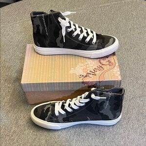 Very G Black Camouflage High-Top Sneakers